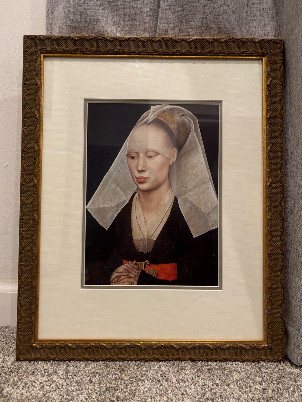 Framed Print Reproduction of Rodier van der Weyden’s “Portrait of a Lady”